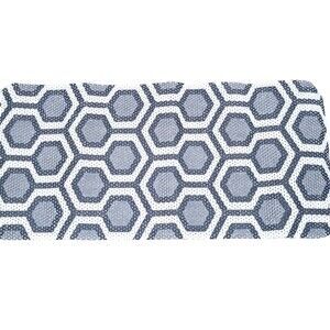Bathtub Shower Mat Suction Cups Washable Bathroom Gray White Hexagons